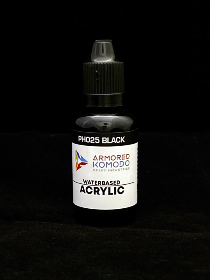 Black PH025 Waterbased Acrylics 30ml Armored Komodo