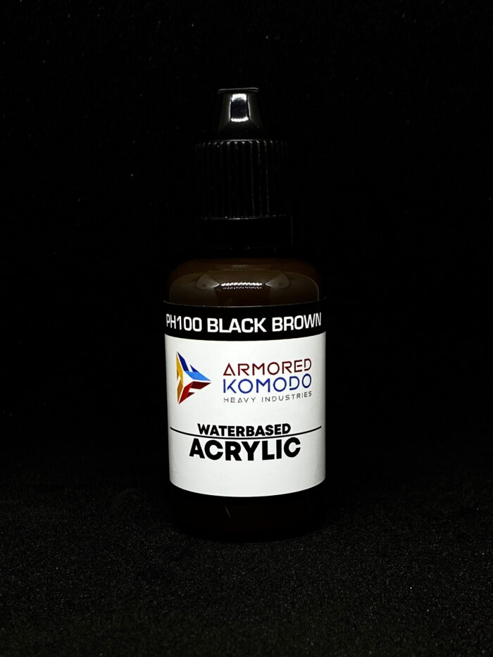 Black Brown PH100 Waterbased Acrylics 30ml Armored Komodo