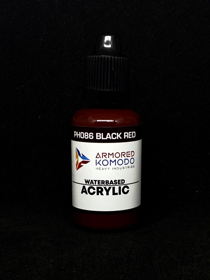 Black Red PH086 Waterbased Acrylics 30ml Armored Komodo