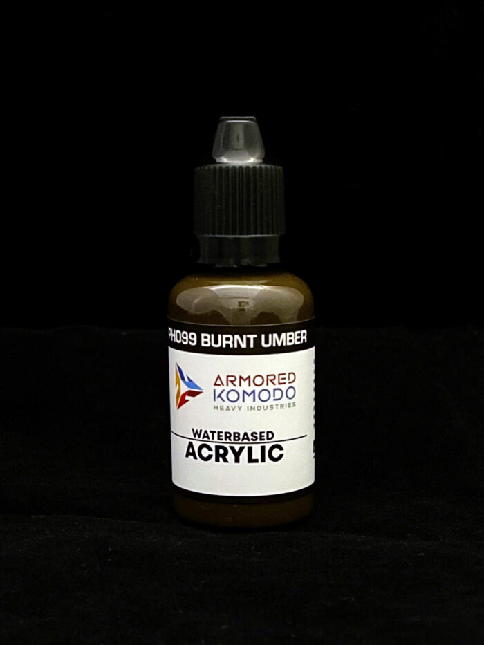 Burnt Umber PH099 Waterbased Acrylics 30ml Armored Komodo