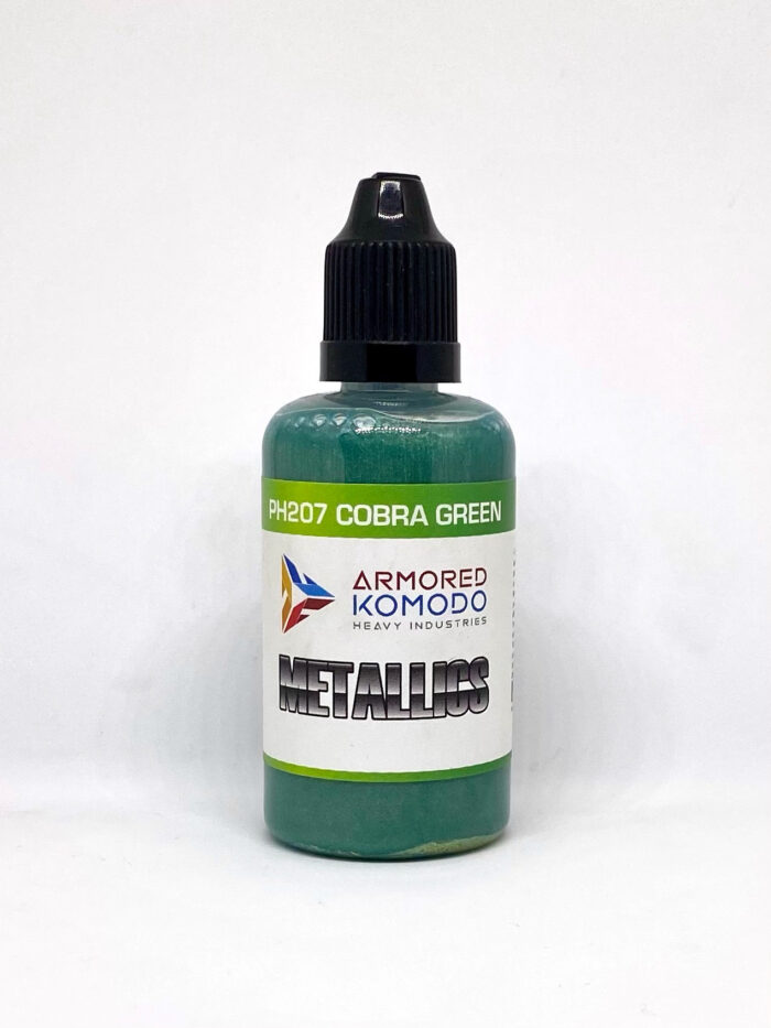 Cobra Green PH207 50ml Armored Komodo Lacquer Metallic Pearl Airbrush Paint - Image 2