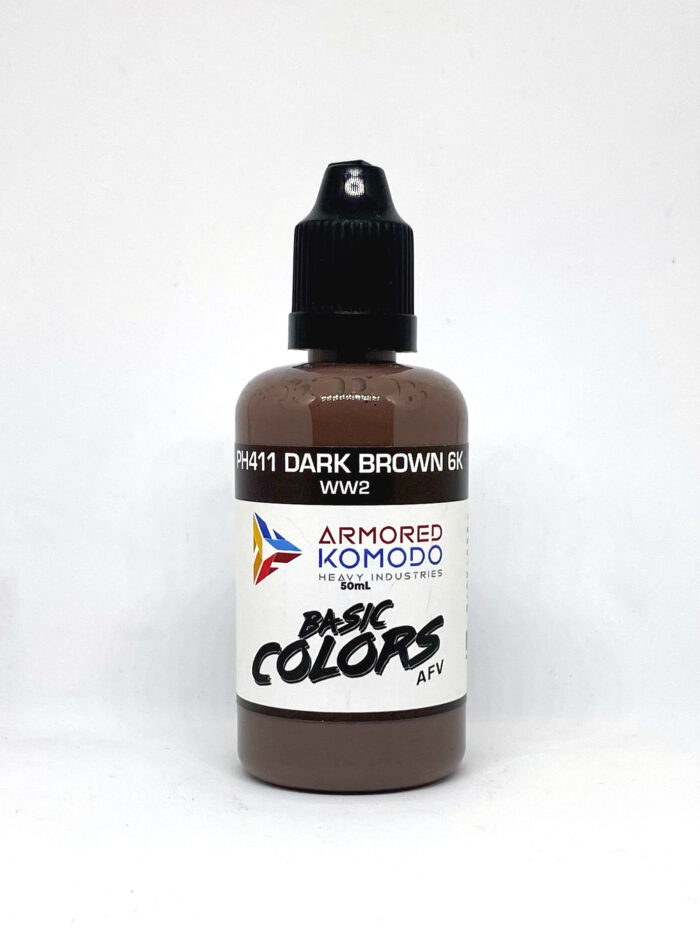 Dark Brown 6K PH411 50ml Armored Komodo Lacquer Airbrush Hobby Paint