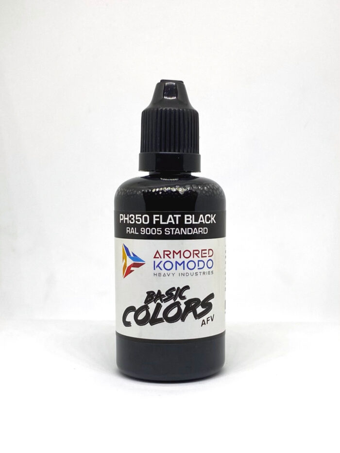 Flat Black PH350 RAL9005 50ml Armored Komodo Lacquer Airbrush Hobby Paint