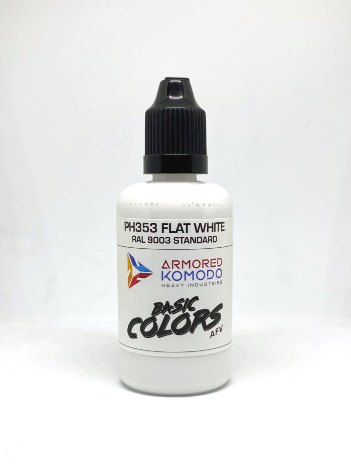 Flat White PH353 RAL9003 50ml Armored Komodo Lacquer Airbrush Hobby Paint