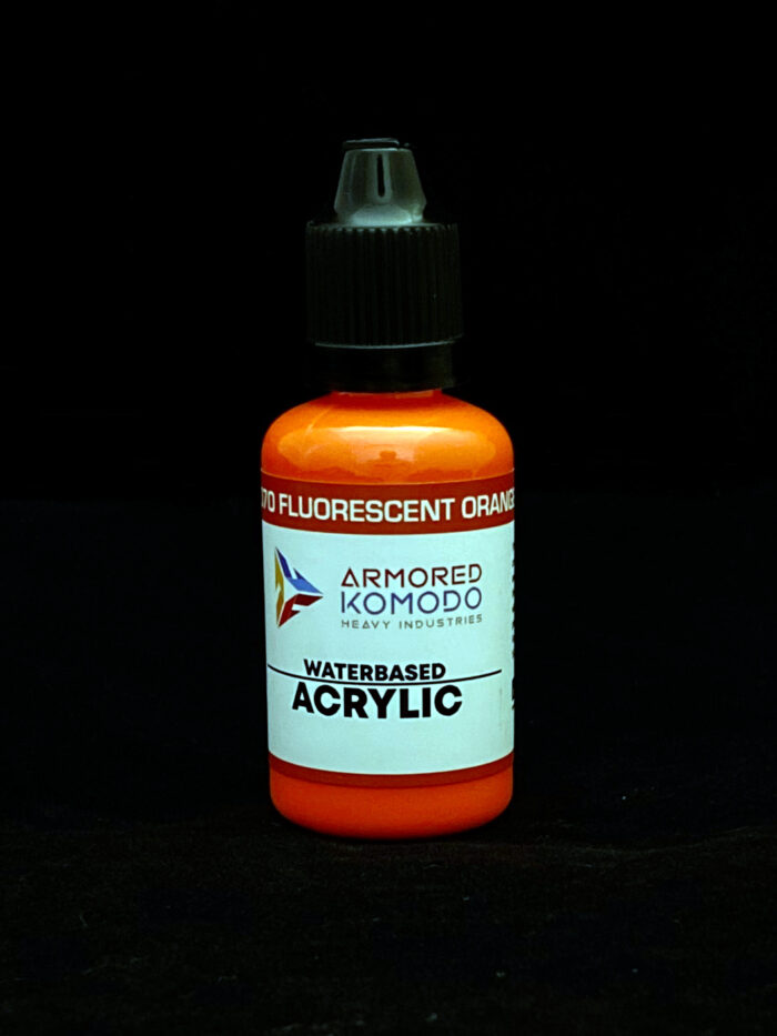 Fluorescent Orange PH070 Waterbased Acrylics 30ml Armored Komodo