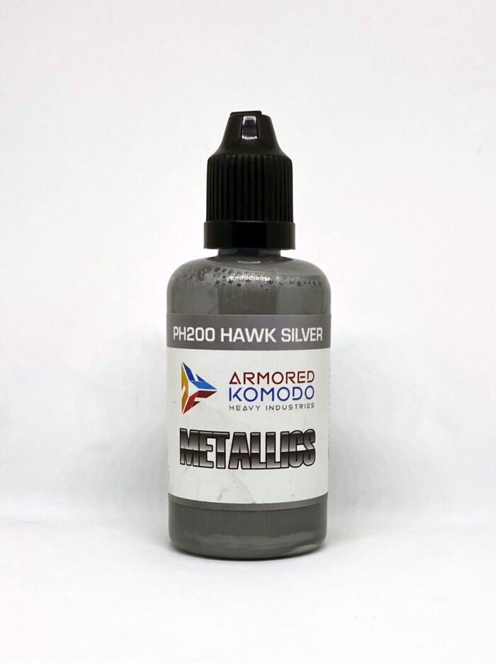 Hawk Silver PH200 50ml Armored Komodo Lacquer Metallic Pearl Airbrush Paint - Image 2