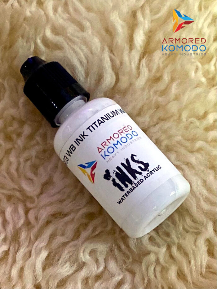 Titanium White Waterbased Ink PH903 30ml Armored Komodo Waterbased Acrylics - Image 2