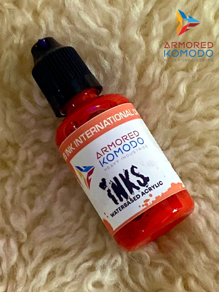 International Orange Waterbased Ink PH912 30ml Armored Komodo Waterbased Acrylics - Image 2