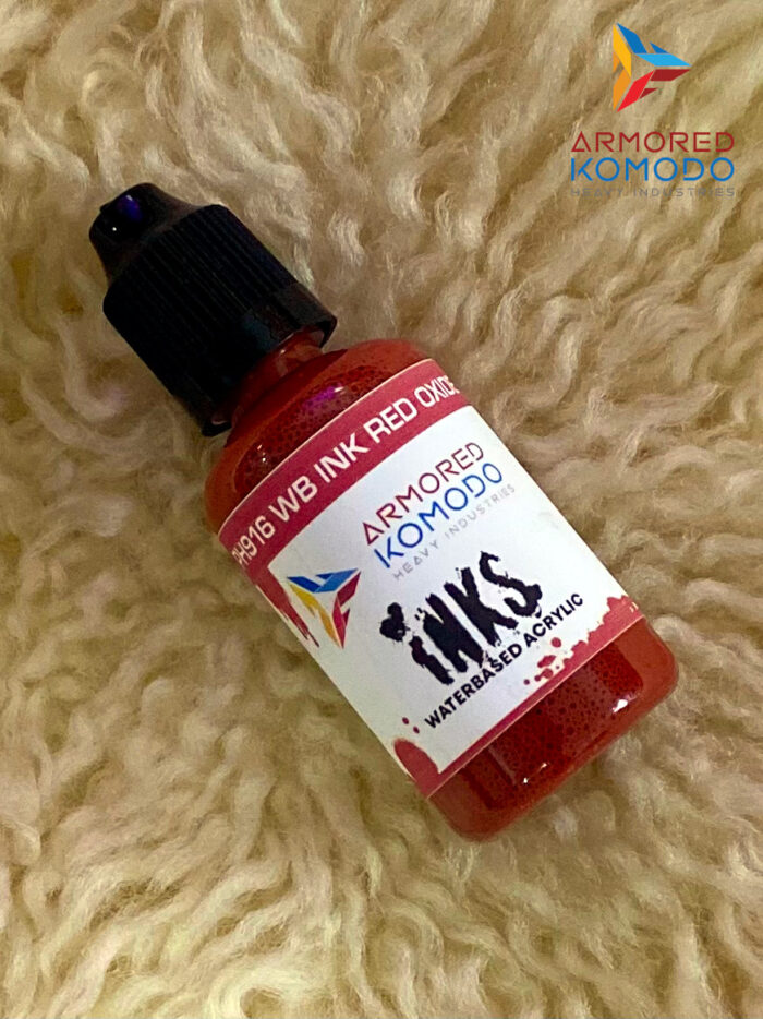 Red Oxide Waterbased Ink PH916 30ml Armored Komodo Waterbased Acrylics - Image 2