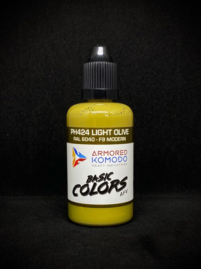 Light Olive PH424 RAL6040 - F9 50ml Armored Komodo Lacquer Airbrush Hobby Paint