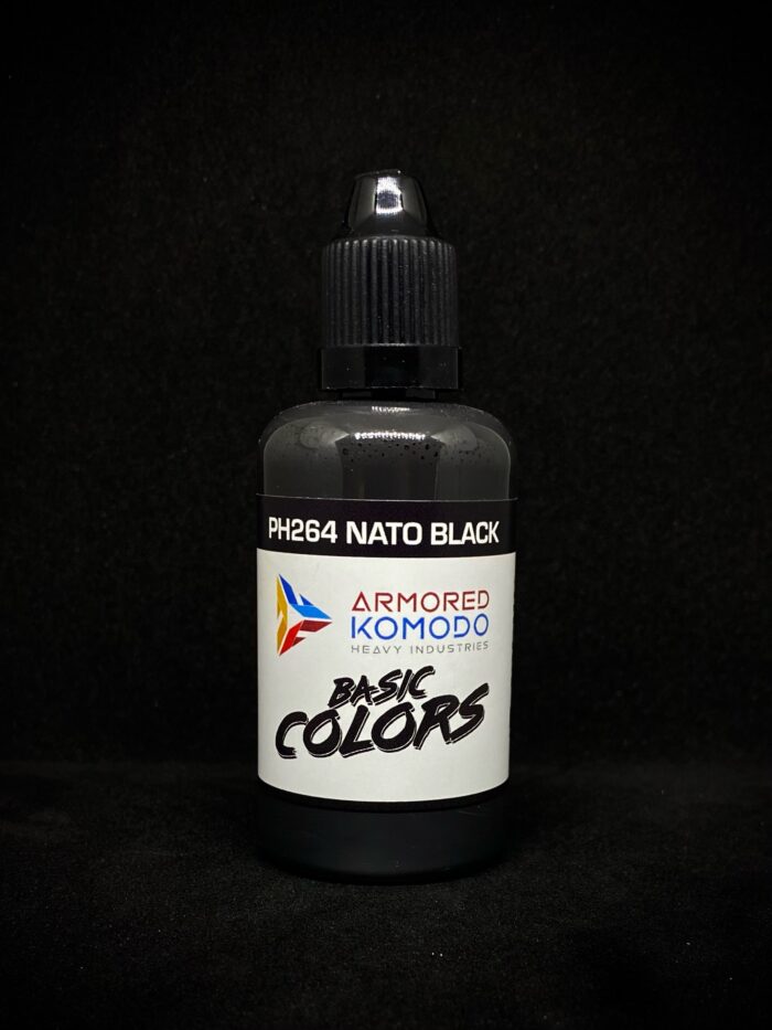 Nato Black PH264 RAL9021 - F9 50ml Armored Komodo Lacquer Airbrush Hobby Paint