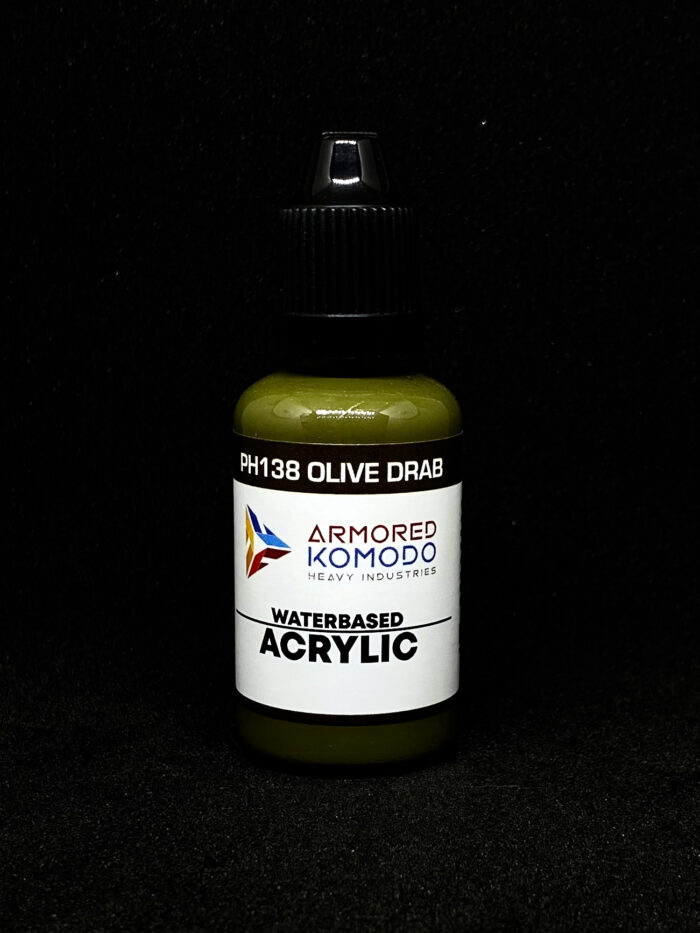 Olive Drab PH138 Waterbased Acrylics 30ml Armored Komodo