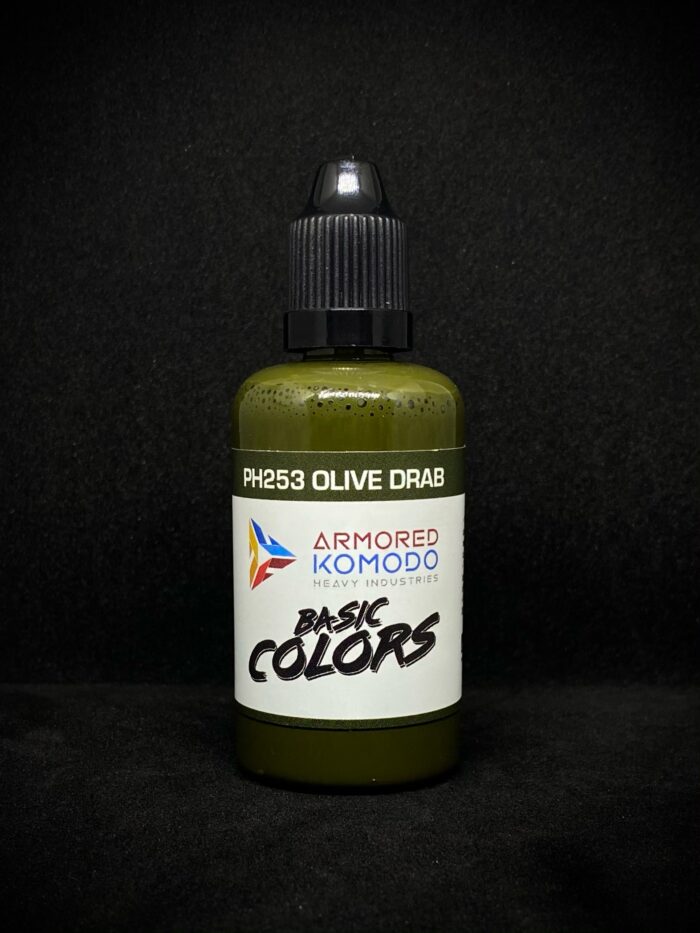 Olive Drab PH253 FS34087 50ml Armored Komodo Lacquer Airbrush Hobby Paint