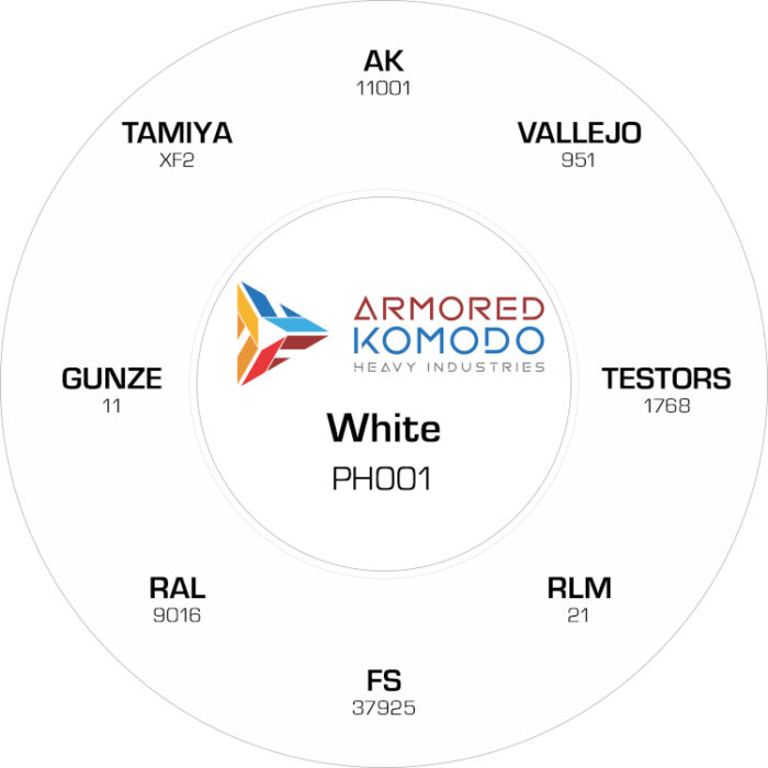 White PH001 Waterbased Acrylics 30ml Armored Komodo - Image 2