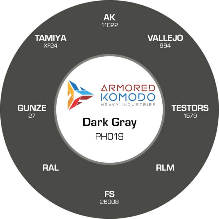 Dark Gray PH019 Waterbased Acrylics 30ml Armored Komodo - Image 2
