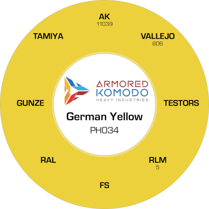 German Yellow PH034 Waterbased Acrylics 30ml Armored Komodo - Image 2