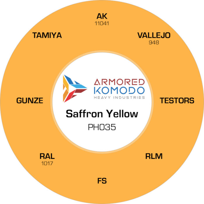 Saffron Yellow PH035 Waterbased Acrylics 30ml Armored Komodo - Image 2