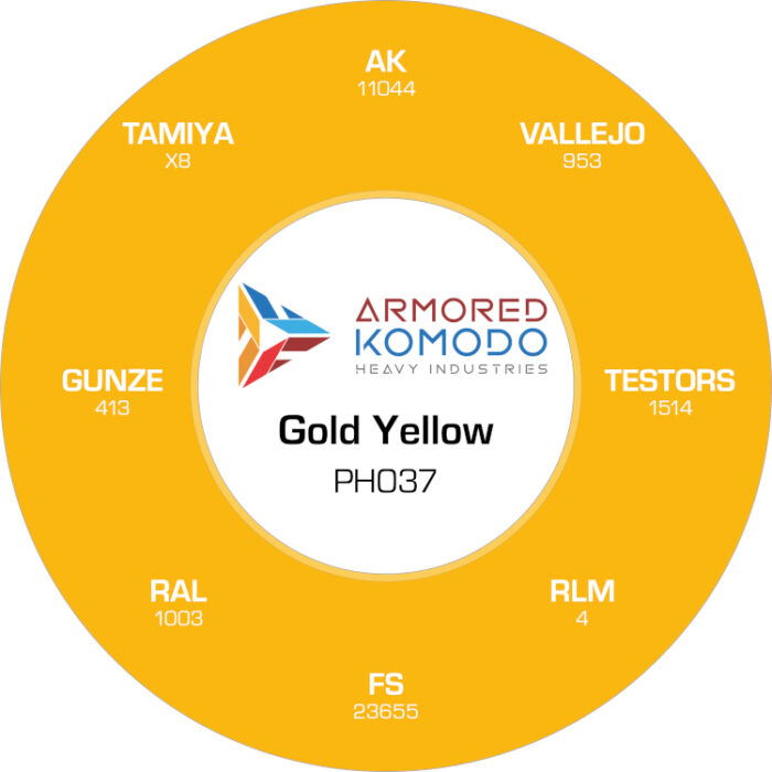 Gold Yellow PH037 Waterbased Acrylics 30ml Armored Komodo - Image 2