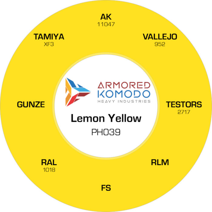 Lemon Yellow PH039 Waterbased Acrylics 30ml Armored Komodo - Image 2