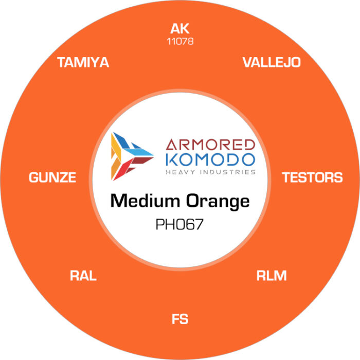 Medium Orange PH067 Waterbased Acrylics 30ml Armored Komodo - Image 2