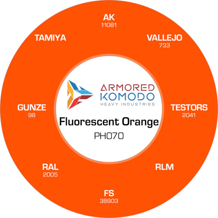 Fluorescent Orange PH070 Waterbased Acrylics 30ml Armored Komodo - Image 2
