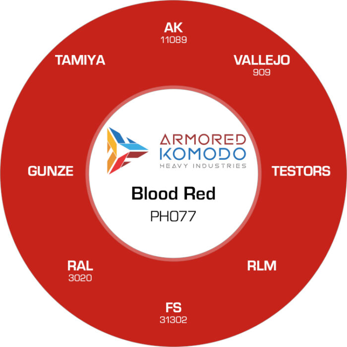 Blood Red PH077 Waterbased Acrylics 30ml Armored Komodo - Image 2