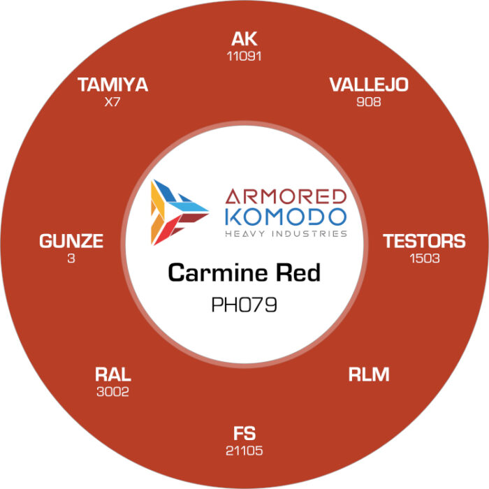 Carmine Red PH079 Waterbased Acrylics 30ml Armored Komodo - Image 2