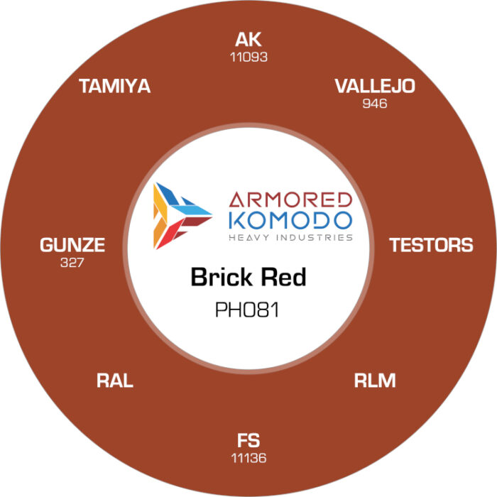 Brick Red PH081 Waterbased Acrylics 30ml Armored Komodo - Image 2
