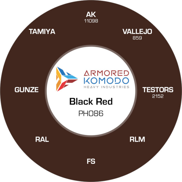 Black Red PH086 Waterbased Acrylics 30ml Armored Komodo - Image 2