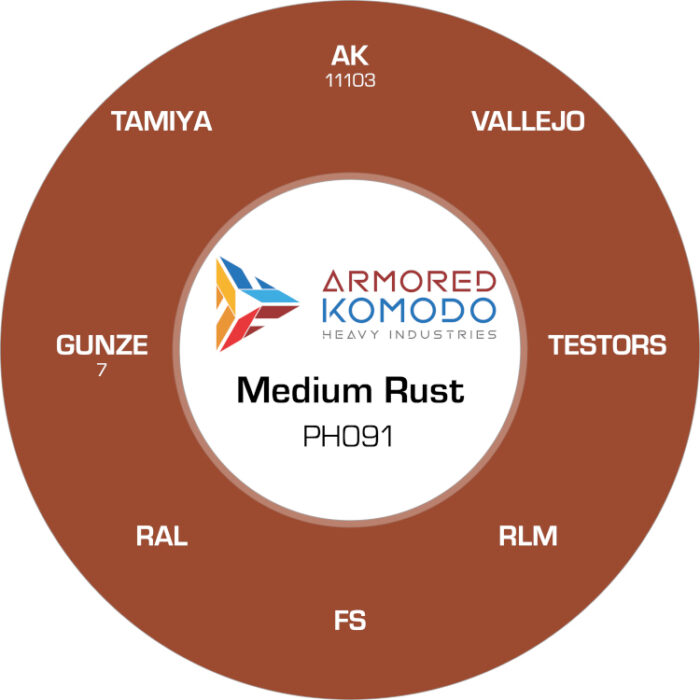 Medium Rust PH091 Waterbased Acrylics 30ml Armored Komodo - Image 2