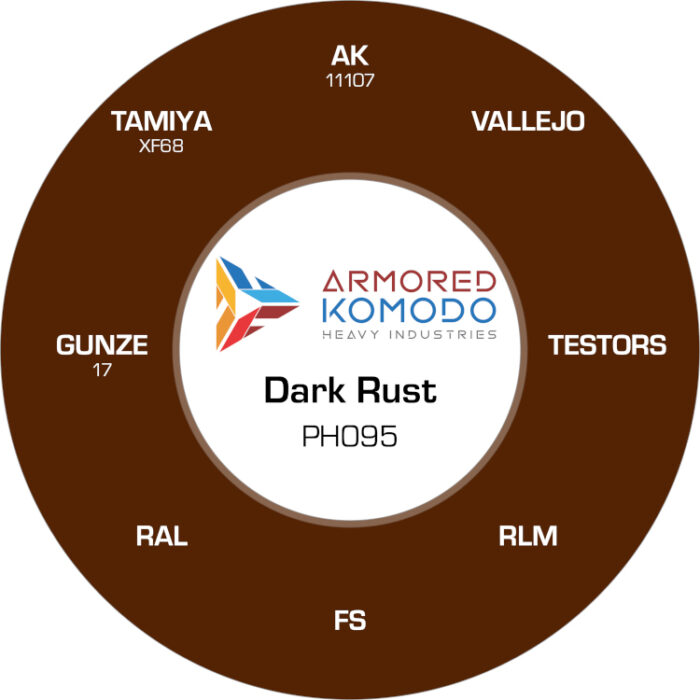 Dark Rust PH095 Waterbased Acrylics 30ml Armored Komodo - Image 2