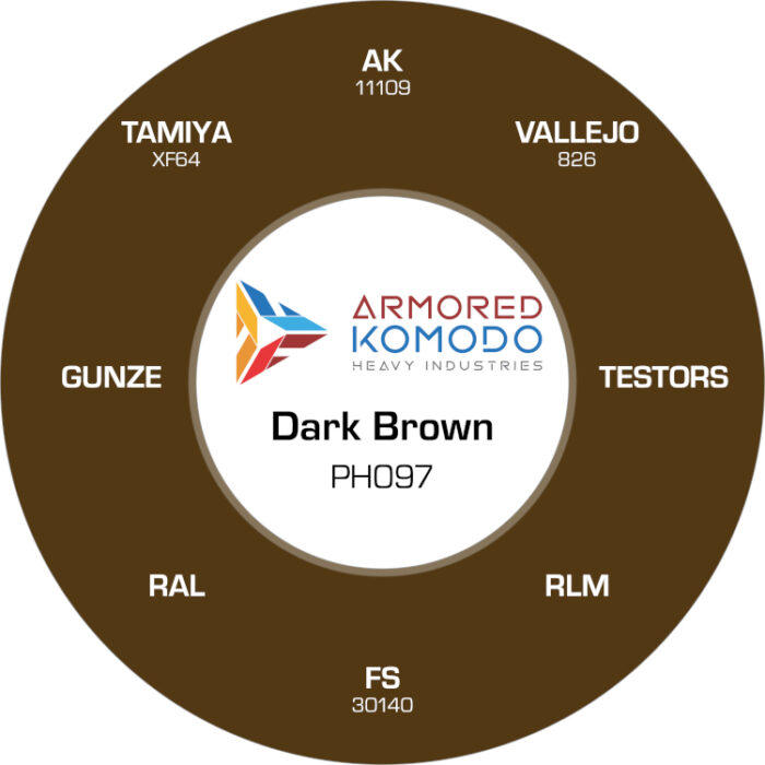 Dark Brown PH097 Waterbased Acrylics 30ml Armored Komodo - Image 2