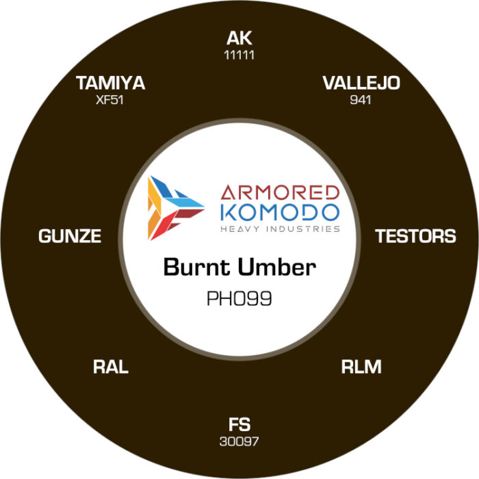 Burnt Umber PH099 Waterbased Acrylics 30ml Armored Komodo - Image 2