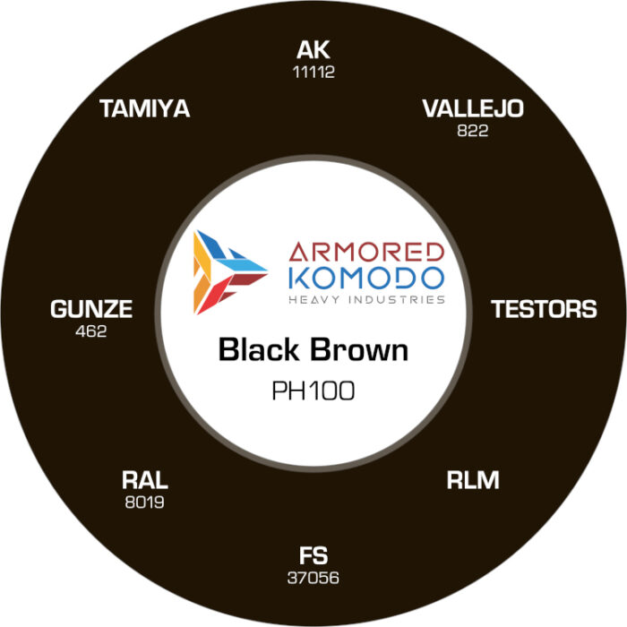 Black Brown PH100 Waterbased Acrylics 30ml Armored Komodo - Image 2