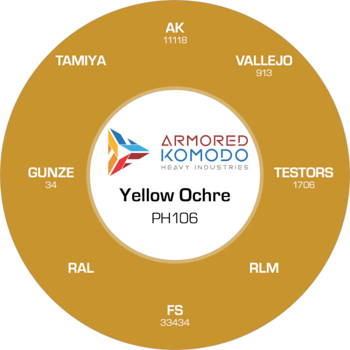 Yellow Ochre PH106 Waterbased Acrylics 30ml Armored Komodo - Image 2
