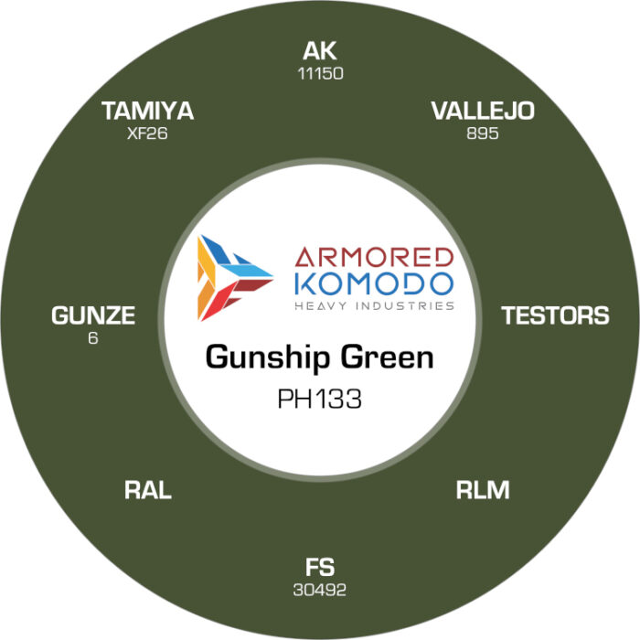Gunship Green PH133 Waterbased Acrylics 30ml Armored Komodo - Image 2