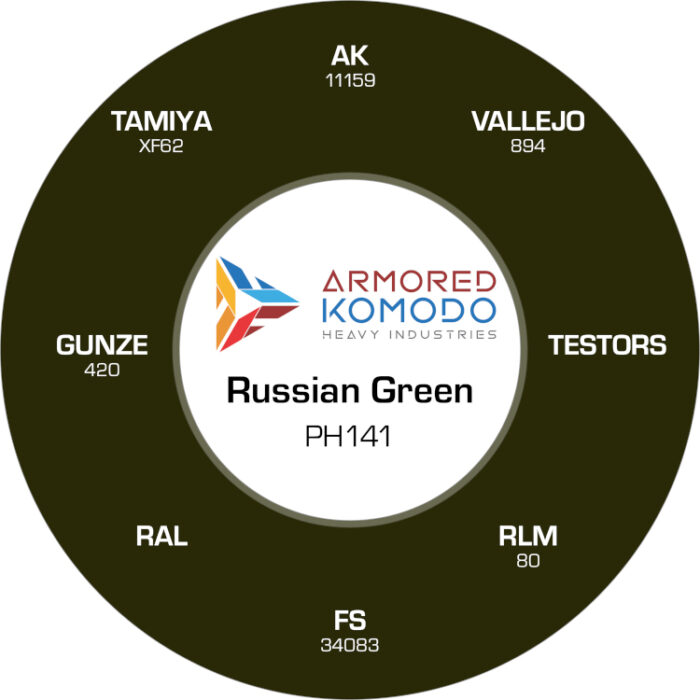 Russian Green PH141 Waterbased Acrylics 30ml Armored Komodo - Image 2