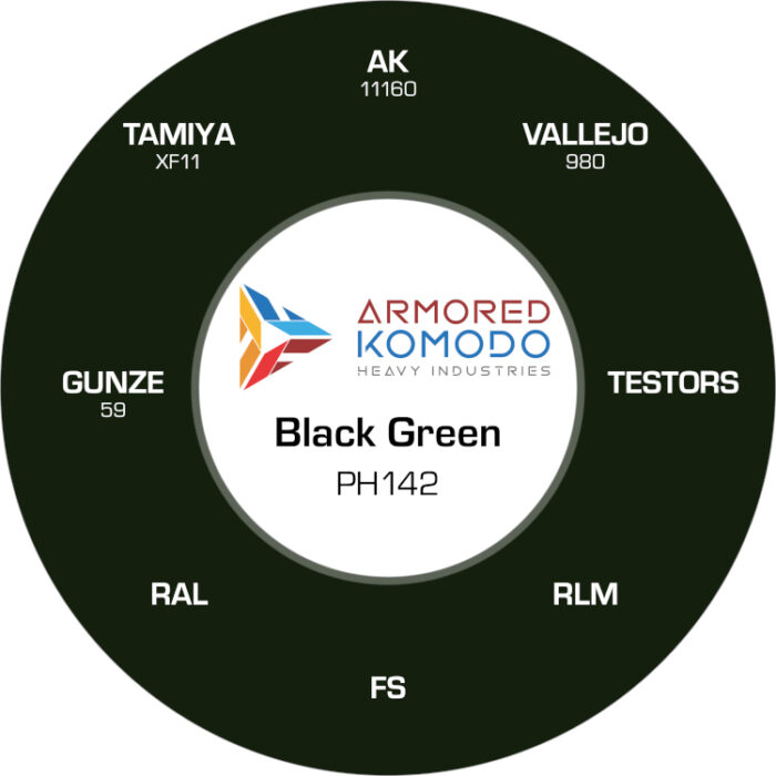 Black Green PH142 Waterbased Acrylics 30ml Armored Komodo - Image 2