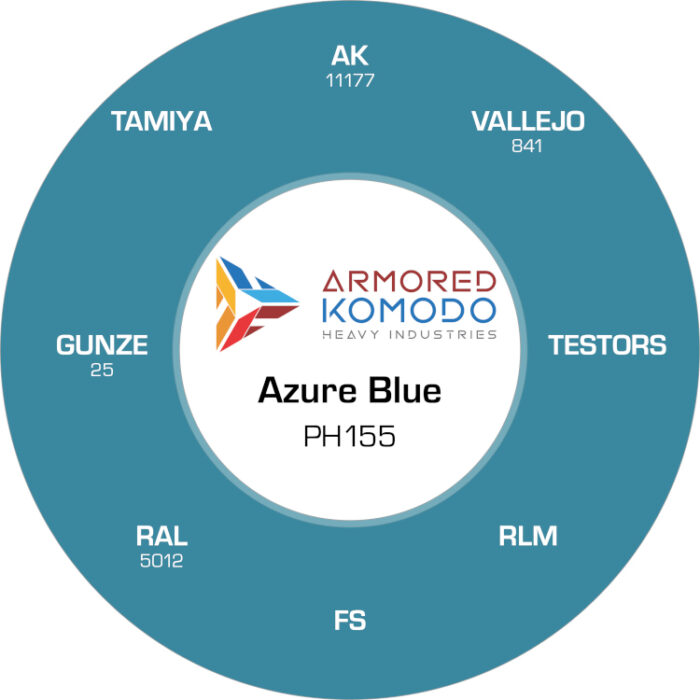 Azure Blue PH155 Waterbased Acrylics 30ml Armored Komodo - Image 2