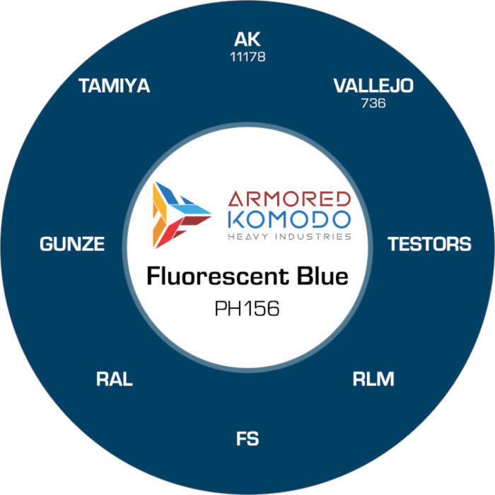 Fluorescent Blue PH156 Waterbased Acrylics 30ml Armored Komodo - Image 2