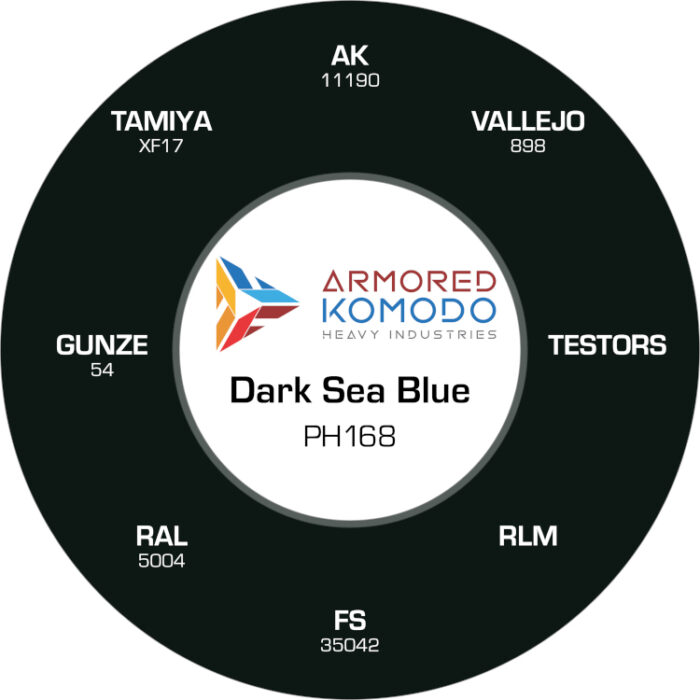 Dark Sea Blue PH168 Waterbased Acrylics 30ml Armored Komodo - Image 2