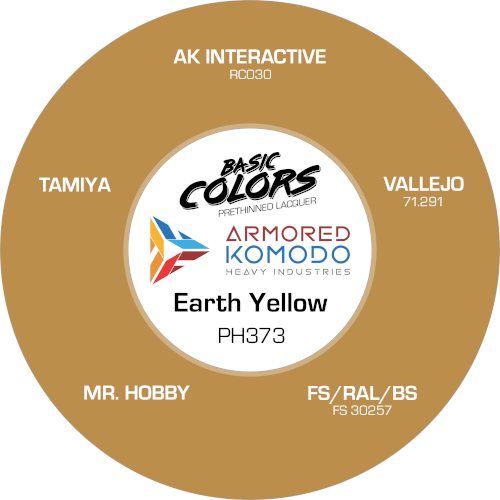 Earth Yellow PH373 FS30257 50ml Armored Komodo Lacquer Airbrush Hobby Paint - Image 2