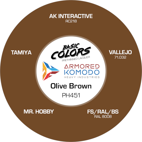 Olive Brown RAL8008 PH451 50ml Armored Komodo Lacquer Airbrush Hobby Paint - Image 2