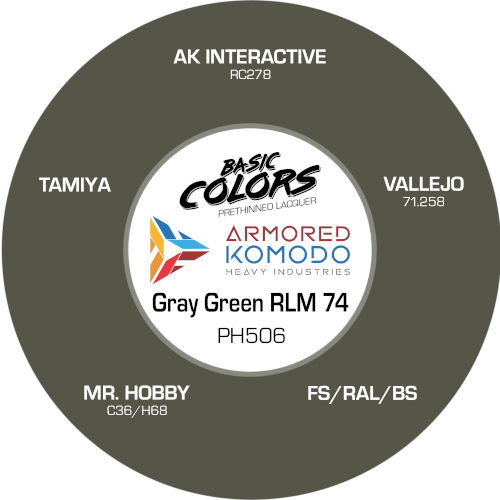 Gray Green RLM74 PH506 50ml Armored Komodo Lacquer Airbrush Hobby Paint - Image 2