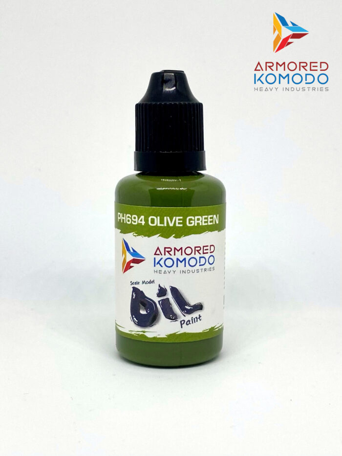 Olive Green Oil Paint PH694 30ml Armored Komodo Hobby Paint
