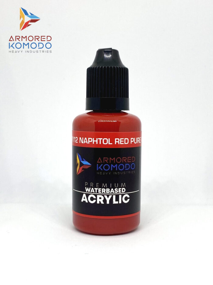PR112 Napthol Red PH731 30ml Armored Komodo Premium Waterbased Acrylic