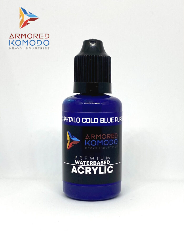 PB15:3 Phtalo Cold Blue PH733 30ml Armored Komodo Premium Waterbased Acrylic