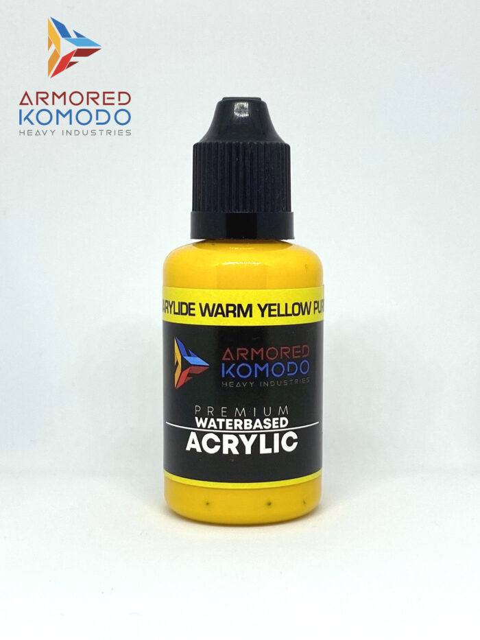 PY83 Diarylide Warm Yellow PH734 30ml Armored Komodo Premium Waterbased Acrylic