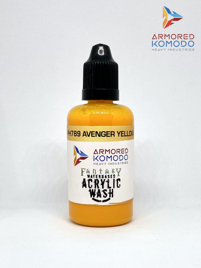 Avenger Yellow Waterbased Wash PH789 50ml Armored Komodo Waterbased Acrylics