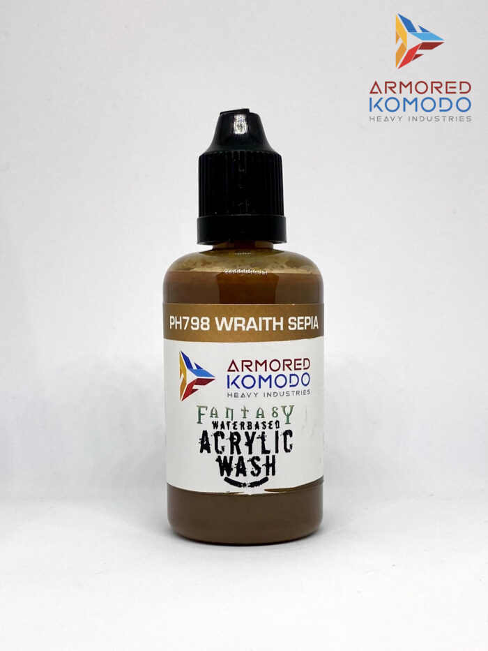Wraith Sepia Waterbased Wash PH798 50ml Armored Komodo Waterbased Acrylics